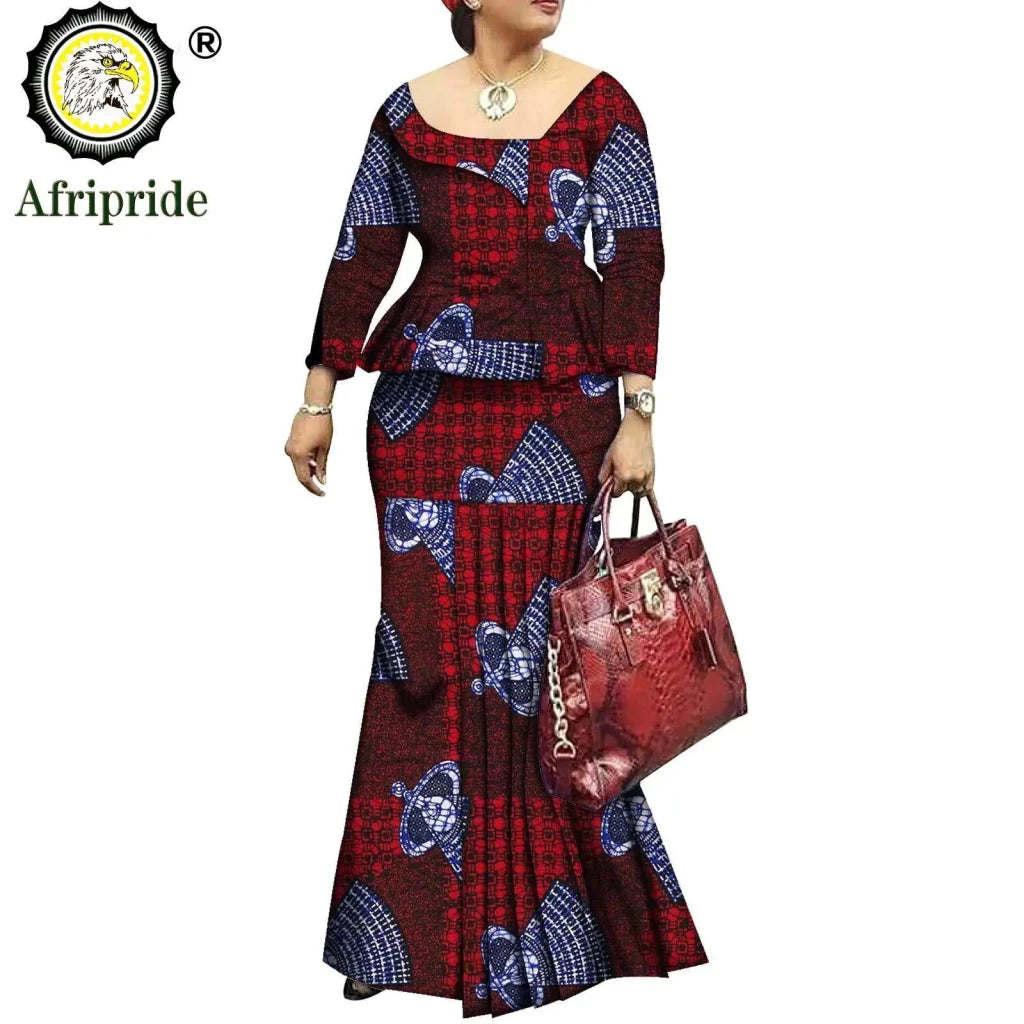 African Bazin Riche Ankara Dashiki Dress for Women – Pure Cotton Wax Batik Print Dress - Free Delivery Worldwide only at Flexi Africa