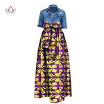 African Bazin Riche Maxi Skirt for Women – Dashiki - Inspired Long Summer Skirt with Belt - Free Delivery Worldwide only at Flexi Africa