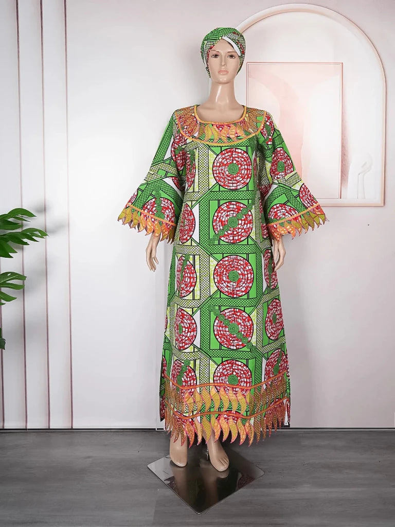 African Bazin Traditional Dress for Women – Premium Embroidered High - Quality Party & Wedding Occasion Gown - Free Delivery Worldwide only at Flexi Africa