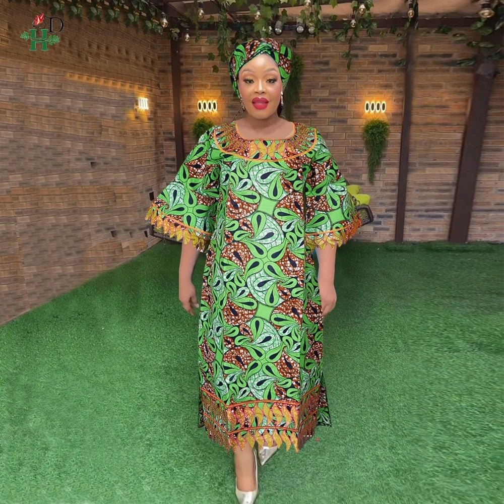 African Bazin Traditional Dress for Women – Premium Embroidered High - Quality Party & Wedding Occasion Gown - Free Delivery Worldwide only at Flexi Africa