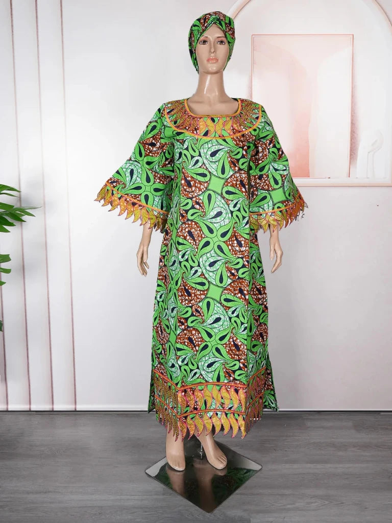 African Bazin Traditional Dress for Women – Premium Embroidered High - Quality Party & Wedding Occasion Gown - Free Delivery Worldwide only at Flexi Africa