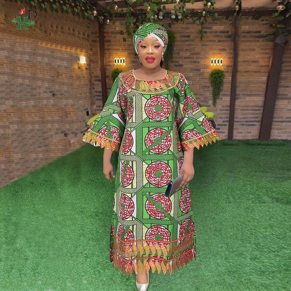 African Bazin Traditional Dress for Women – Free Delivery Worldwide only at Flexi Africa
