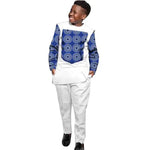 African Boys Ankara Print Top & Pants Set – Dashiki Kids Outfit in Bazin Riche African Style - Free Delivery Worldwide only at Flexi Africa