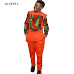 African Boys Ankara Print Top & Pants Set – Dashiki Kids Outfit in Bazin Riche African Style - Free Delivery Worldwide only at Flexi Africa