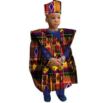 African Boys Dashiki Outfit Set – Bazin Riche Print Top & Pants - Free Delivery Worldwide only at Flexi Africa