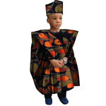 African Boys Dashiki Outfit Set – Bazin Riche Print Top & Pants - Free Delivery Worldwide only at Flexi Africa