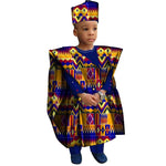 African Boys Dashiki Outfit Set – Bazin Riche Print Top & Pants - Free Delivery Worldwide only at Flexi Africa