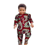 African Boys Dashiki Set – Cotton Ankara Print Top & Pants Kids Outfit (Bazin Riche Style) - Free Delivery Worldwide only at Flexi Africa