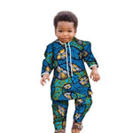 African Boys Dashiki Set – Cotton Ankara Print Top & Pants Kids Outfit (Bazin Riche Style) - Free Delivery Worldwide only at Flexi Africa