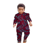 African Boys Dashiki Set – Cotton Ankara Print Top & Pants Kids Outfit (Bazin Riche Style) - Free Delivery Worldwide only at Flexi Africa