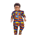 African Boys Dashiki Set – Cotton Ankara Print Top & Pants Kids Outfit (Bazin Riche Style) - Free Delivery Worldwide only at Flexi Africa