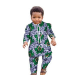 African Boys Dashiki Set – Cotton Ankara Print Top & Pants Kids Outfit (Bazin Riche Style) - Free Delivery Worldwide only at Flexi Africa