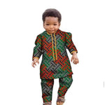 African Boys Dashiki Set – Cotton Ankara Print Top & Pants Kids Outfit (Bazin Riche Style) - Free Delivery Worldwide only at Flexi Africa