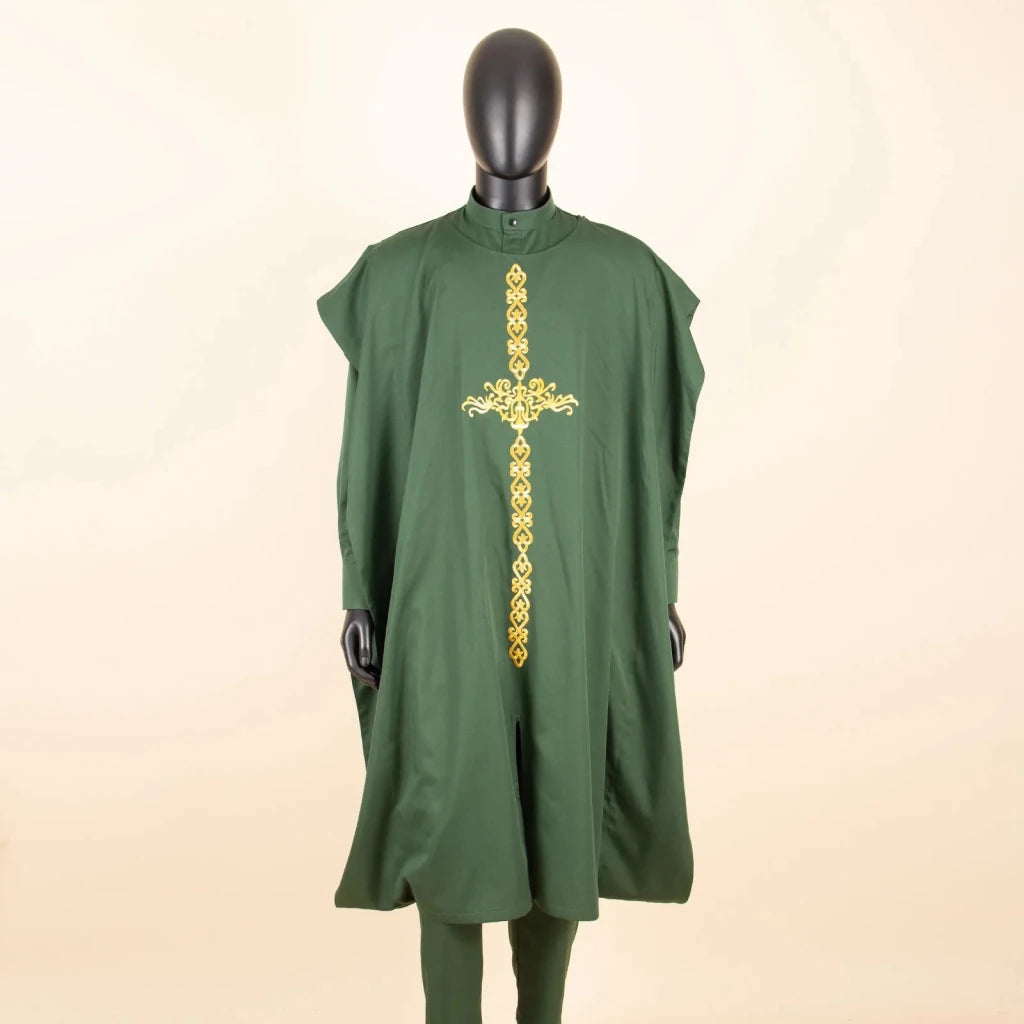 African Clothes for Men Robe Shirts and Pants Set Outfits Attire for Wedding - Free Delivery Worldwide only at Flexi Africa