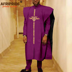 African Clothes for Men Robe Shirts and Pants Set Outfits Attire for Wedding - Free Delivery Worldwide only at Flexi Africa