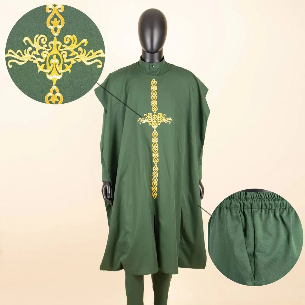 African Clothes for Men Robe Shirts and Pants Set Outfits Attire for Wedding - Free Delivery Worldwide only at Flexi Africa