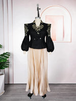 African Clothes For Women 2 Piece Matching Long Sleeve Tops And Pleated Skirt Suit Party Evening Dress Wedding Guest Attire Robe - Free Delivery Worldwide only at Flexi Africa