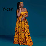 African Clothes for Women Sexy A-line Dress Off Shoulder Sleeveless Prom Gown Floor Length Slim Outfits Party Evening Y2225050 - Free Delivery Worldwide only at Flexi Africa