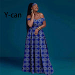 African Clothes for Women Sexy A-line Dress Off Shoulder Sleeveless Prom Gown Floor Length Slim Outfits Party Evening Y2225050 - Free Delivery Worldwide only at Flexi Africa