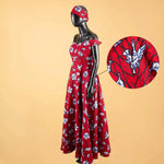 African Clothes for Women Sexy A-line Dress Off Shoulder Sleeveless Prom Gown Floor Length Slim Outfits Party Evening Y2225050 - Free Delivery Worldwide only at Flexi Africa