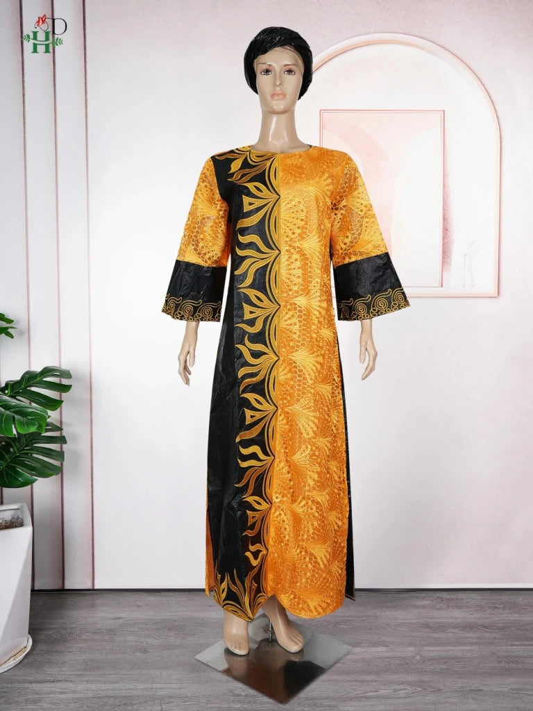 African Clothes Plus Size For Women Elegant Dresses Gown Embroidery Party - Free Delivery Worldwide only at Flexi Africa