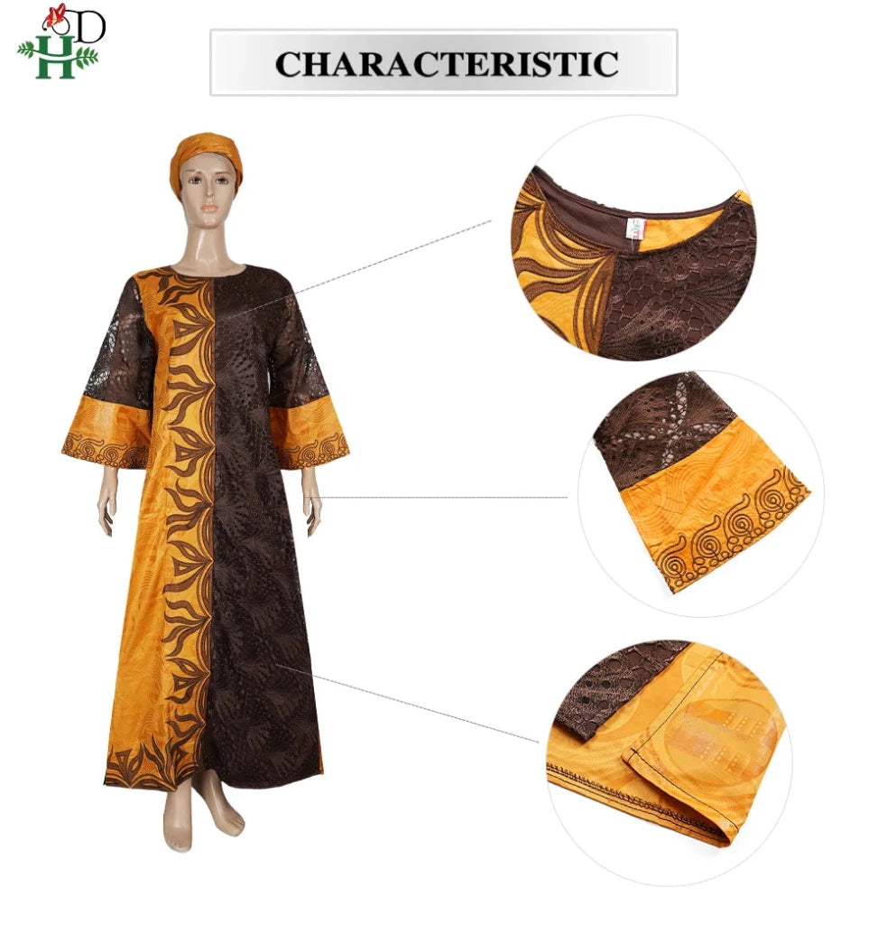 African Clothes Plus Size For Women Elegant Dresses Gown Embroidery Party - Free Delivery Worldwide only at Flexi Africa