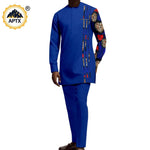 African Couple Matching Dashiki Set – Men’s Shirt & Pants + Women’s Split Dress - Free Delivery Worldwide only at Flexi Africa