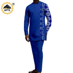 African Couple Matching Dashiki Set – Men’s Shirt & Pants + Women’s Split Dress - Free Delivery Worldwide only at Flexi Africa