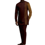 African Couple Matching Dashiki Set – Men’s Shirt & Pants + Women’s Split Dress - Free Delivery Worldwide only at Flexi Africa