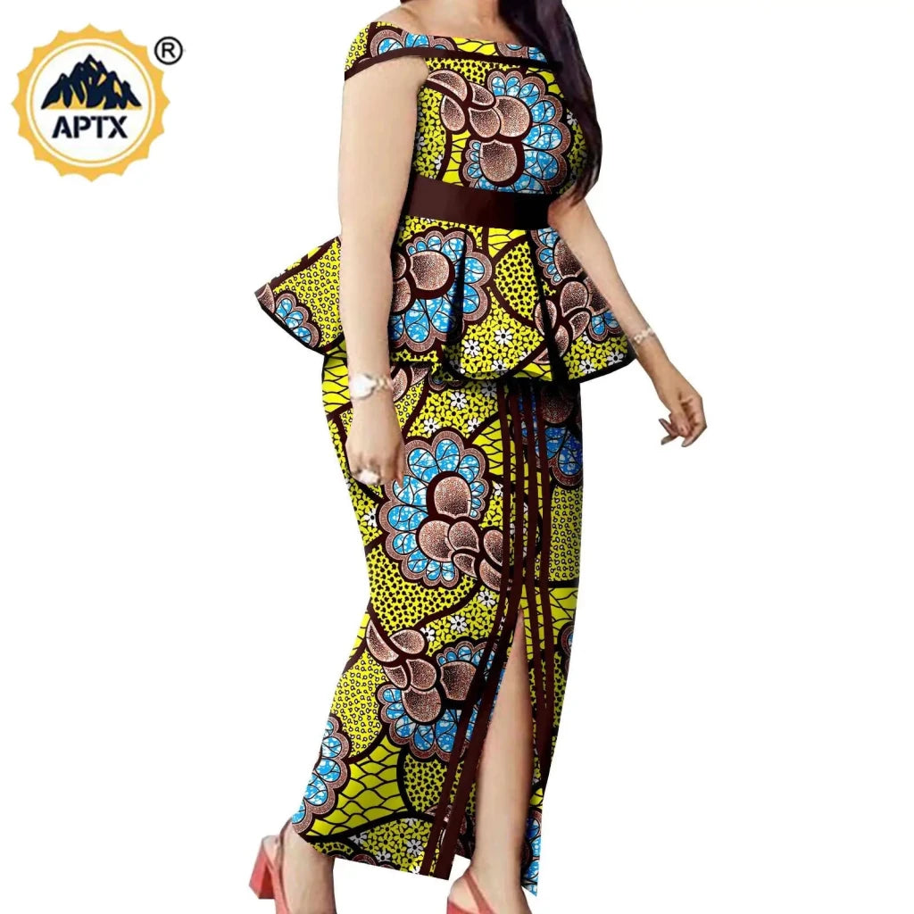 African Couple Matching Dashiki Set – Men’s Shirt & Pants + Women’s Split Dress - Free Delivery Worldwide only at Flexi Africa