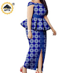 African Couple Matching Dashiki Set – Men’s Shirt & Pants + Women’s Split Dress - Free Delivery Worldwide only at Flexi Africa