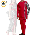 African Couple Matching Dashiki Set – Men’s Shirt & Pants + Women’s Split Dress - Free Delivery Worldwide only at Flexi Africa