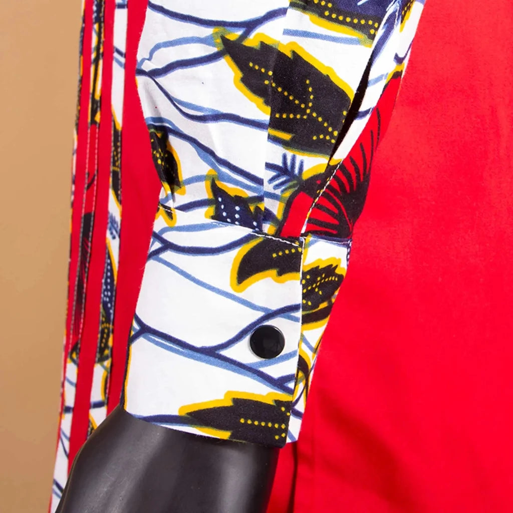 African Couple Matching Dashiki Set – Men’s Shirt & Pants + Women’s Split Dress - Free Delivery Worldwide only at Flexi Africa