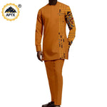 African Couple Matching Dashiki Set – Men’s Shirt & Pants + Women’s Split Dress - Free Delivery Worldwide only at Flexi Africa
