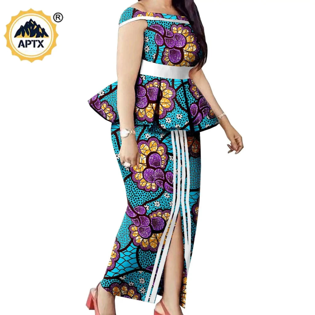 African Couple Matching Dashiki Set – Men’s Shirt & Pants + Women’s Split Dress - Free Delivery Worldwide only at Flexi Africa