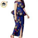 African Couple Matching Dashiki Set – Men’s Shirt & Pants + Women’s Split Dress - Free Delivery Worldwide only at Flexi Africa