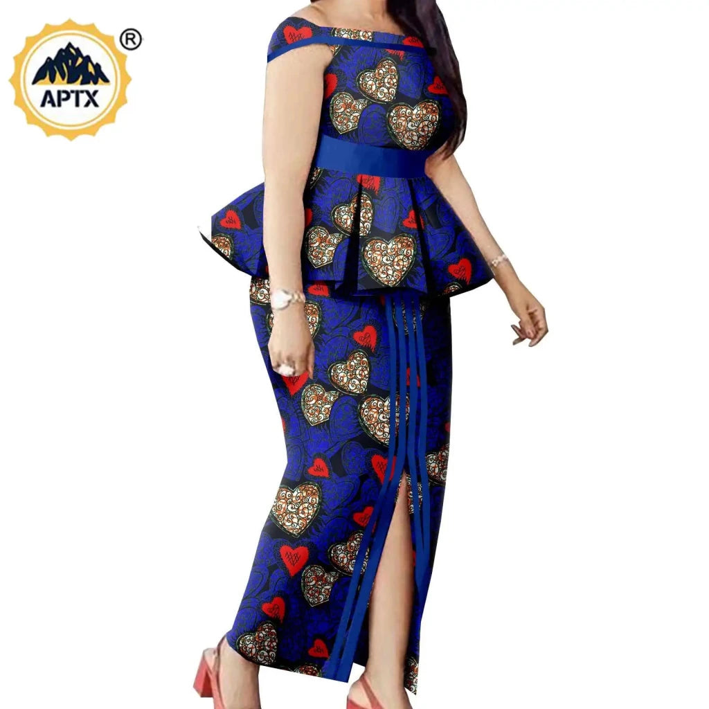 African Couple Matching Dashiki Set – Men’s Shirt & Pants + Women’s Split Dress - Free Delivery Worldwide only at Flexi Africa