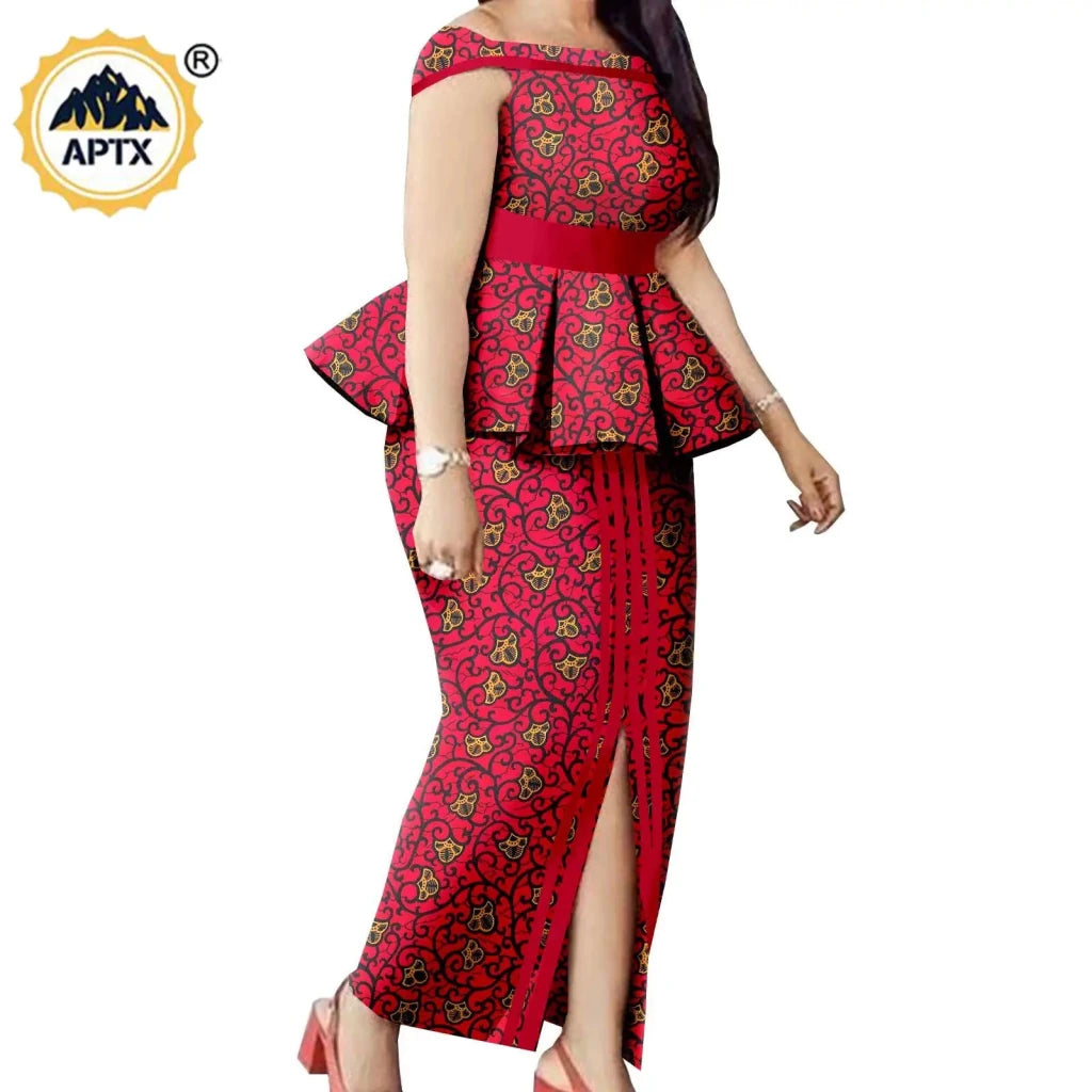 African Couple Matching Dashiki Set – Men’s Shirt & Pants + Women’s Split Dress - Free Delivery Worldwide only at Flexi Africa