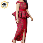 African Couple Matching Dashiki Set – Men’s Shirt & Pants + Women’s Split Dress - Free Delivery Worldwide only at Flexi Africa