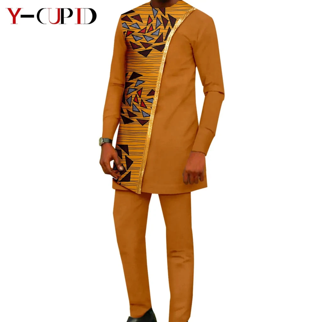 African Couple Matching Dashiki Set – Women’s Dress & Men’s Top & Pants - Free Delivery Worldwide only at Flexi Africa