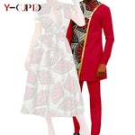 African Couple Matching Dashiki Set – Women’s Dress & Men’s Top & Pants - Free Delivery Worldwide only at Flexi Africa