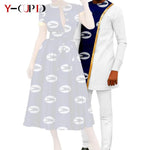 African Couple Matching Dashiki Set – Women’s Dress & Men’s Top & Pants - Free Delivery Worldwide only at Flexi Africa