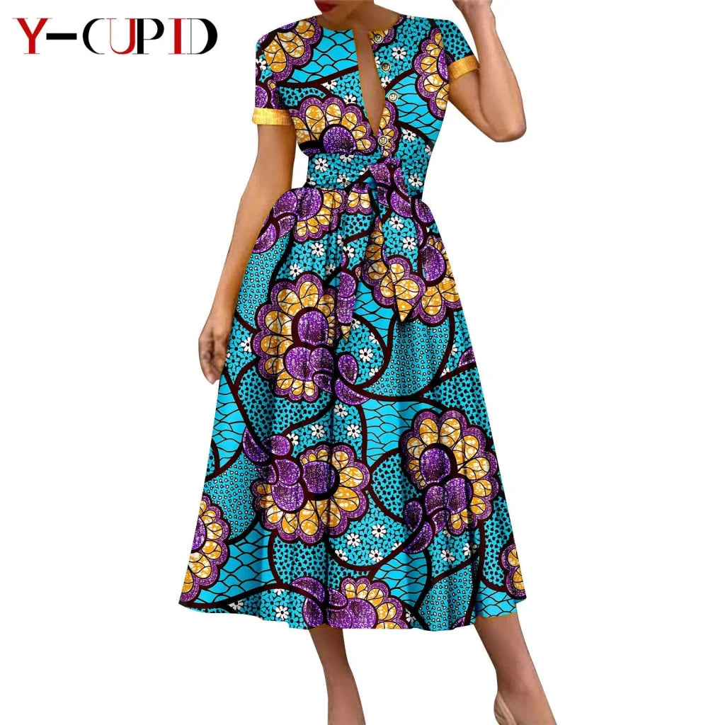 African Couple Matching Dashiki Set – Women’s Dress & Men’s Top & Pants - Free Delivery Worldwide only at Flexi Africa