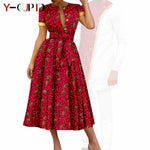 African Couple Matching Dashiki Set – Women’s Dress & Men’s Top & Pants - Free Delivery Worldwide only at Flexi Africa