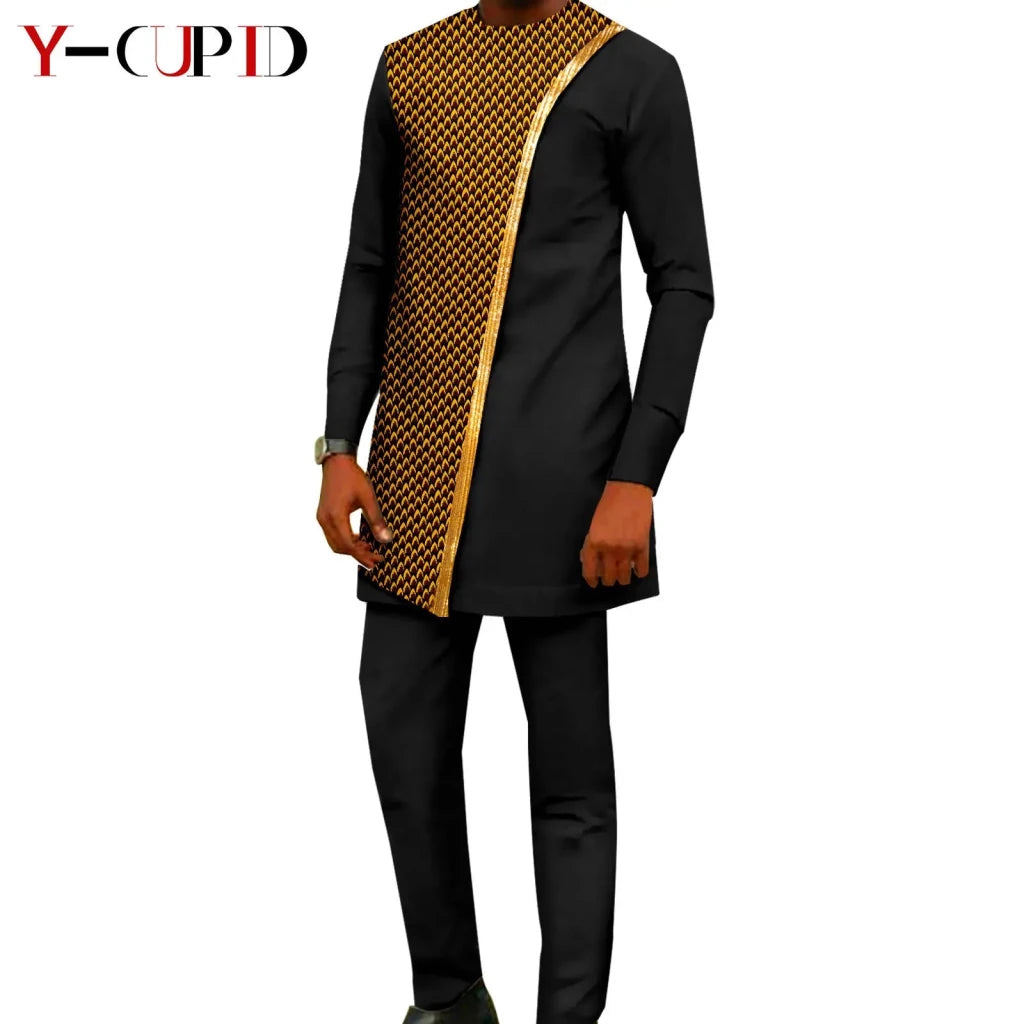 African Couple Matching Dashiki Set – Women’s Dress & Men’s Top & Pants - Free Delivery Worldwide only at Flexi Africa