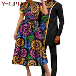 African Couple Matching Dashiki Set – Women’s Dress & Men’s Top & Pants - Free Delivery Worldwide only at Flexi Africa