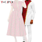 African Couple Matching Dashiki Set – Women’s Dress & Men’s Top & Pants - Free Delivery Worldwide only at Flexi Africa