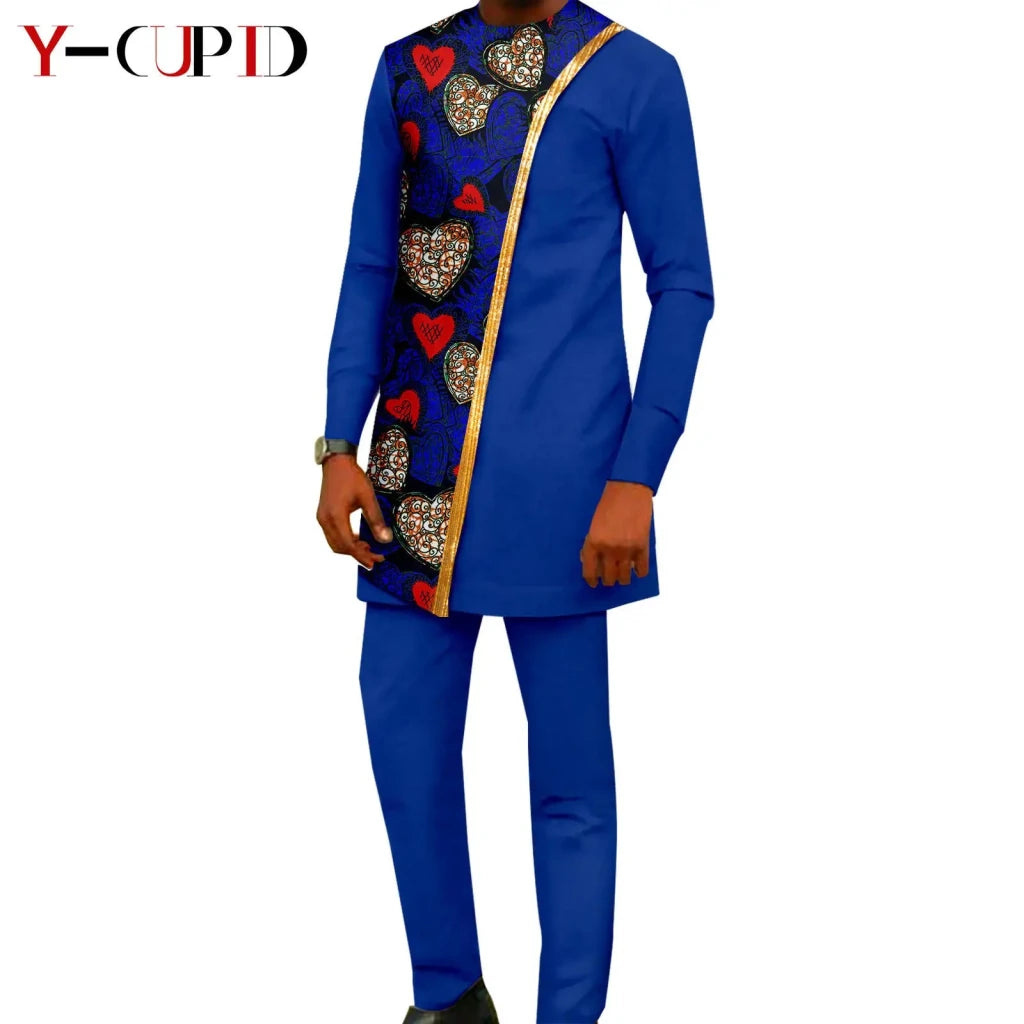 African Couple Matching Dashiki Set – Women’s Dress & Men’s Top & Pants - Free Delivery Worldwide only at Flexi Africa