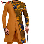 African Couple Matching Outfit Set – Dashiki Print Women’s Dress & Men’s Bazin Riche 2PC Suit Set - Free Delivery Worldwide