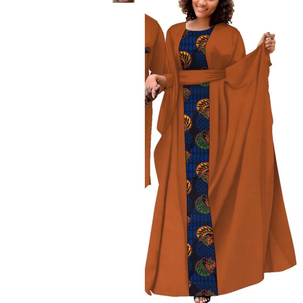 African Couple Matching Outfits – Elegant Women’s Dress & Men’s Dashiki Set - Free Delivery Worldwide only at Flexi Africa